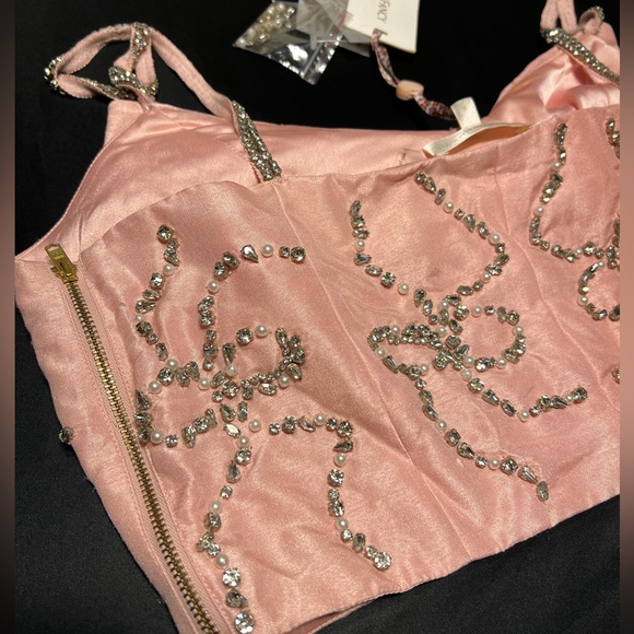 Loveshackfancy Arlitta Bow Crop Top | Color: Pink, Size:8 - Picture 6 of 15